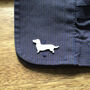 Long Tail Dachshund Cufflinks In Sterling Silver, thumbnail 5 of 5