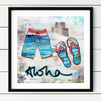 Aloha Board Shorts Print, 3 of 5