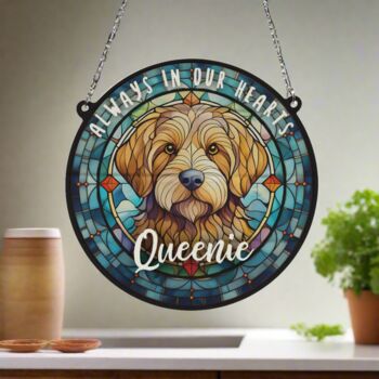 Goldendoodle Memorial Suncatcher, 6 of 6