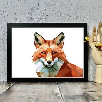 Geometric Fox Illustration Art Print, 2 of 2