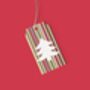 Luxury Striped Christmas Tree Gift Wrapping Paper, Superior Thickness, thumbnail 3 of 8