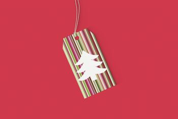 Luxury Striped Christmas Tree Gift Wrapping Paper, Superior Thickness, 3 of 8