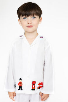 Boy's Personalised London Cotton Pyjamas, 8 of 8
