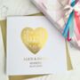 Love Heart Personalised Wedding Card, thumbnail 2 of 2