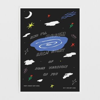 Noah Kahan “Stick Season” Night Sky Lyric Art Print, 5 of 5