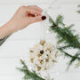 Gold Dried Flower Christmas Bauble Decoration, thumbnail 1 of 4