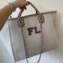 Personalised Stone Large Chain Initial Tote Shoulder Bag, thumbnail 4 of 7