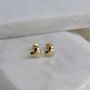 14ct Solid Gold Heart Stud Earrings, thumbnail 1 of 4