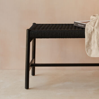 Woven Danish Cord Dining Bench, 3 of 7