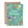 Floral Birthday Card For Women, Teal Flowers, For Her, thumbnail 3 of 4