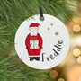 Personalised Santa Tree Decoration Christmas Card, thumbnail 2 of 4