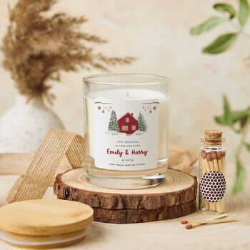 Personalised First Christmas Candle In New Home, 3 of 4