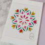 Birth Flower Mandala Personalised Print, Unframed, thumbnail 4 of 12