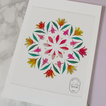 Birth Flower Mandala Personalised Print, Unframed, 4 of 12