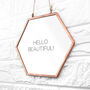 Personalised Hexagon Copper Mirror, thumbnail 2 of 5