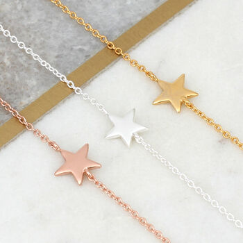 18ct Gold Plated Or Silver Personalised Star Bracelet, 3 of 4