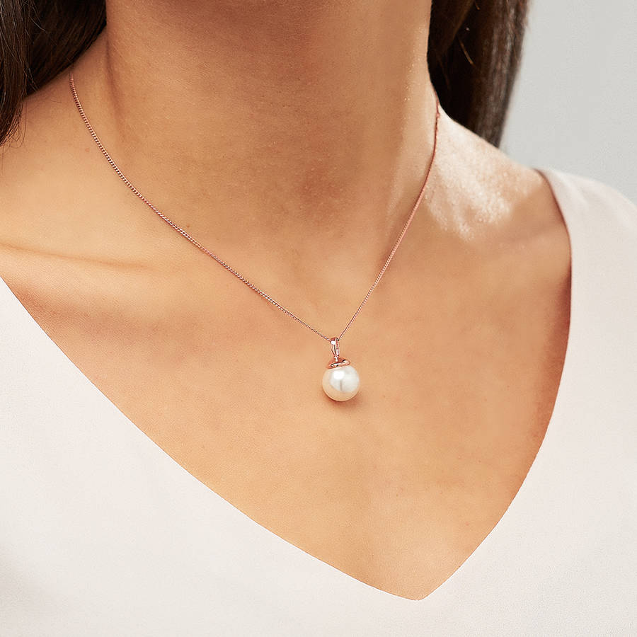 Rose Gold Pearl Necklace By Claudette Worters | notonthehighstreet.com