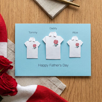 Personalised England Rugby Team Shirts Card, 2 of 6