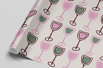 Wine Pattern Gift Wrap, 4 of 8