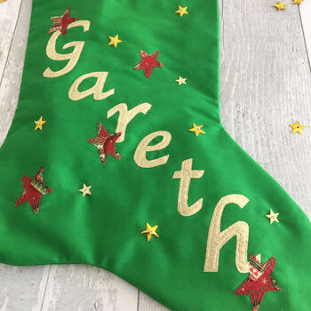 Personalised Fabric Christmas Stocking, 4 of 11