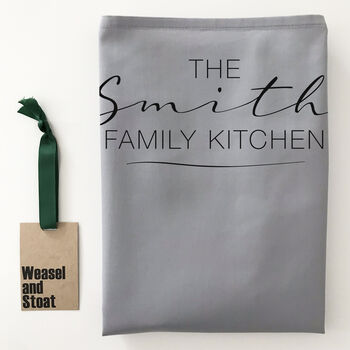 Personalised Family Name Kitchen Apron, Cooking Gift, 3 of 12