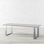 Holborn White Veneer Stainless Steel Wood Dining Table, thumbnail 1 of 8