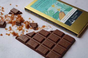 Five Chocolate Bars In Navy Christmas Gift Box, 7 of 7