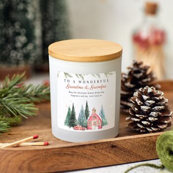 Christmas Candle Personalised Gift Set For Grandma And Grandpa, 4 of 9