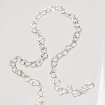 Sterling Silver Hearts Anklet, 3 of 8
