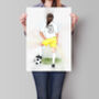 Girls Football Personalised Print, thumbnail 2 of 8