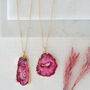 Gold Plate Xl Size Maxi Burgundy Agate Pendant Necklace, thumbnail 1 of 5