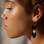 Black Onyx Deco Statement Earrings, thumbnail 4 of 8