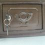 Wall Mounted Brown Metal Post Box Lockable Letter Box, thumbnail 2 of 9