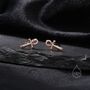 Ankh Stud Earrings In Sterling Silver, thumbnail 4 of 9