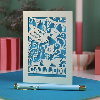 Personalised Papercut Unbirthday Card, 5 of 7