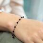 Silver Gold Plated Black Crystal Beads Nazaria Bracelet, thumbnail 2 of 7