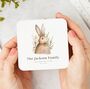 Personalised Hare Rabbit Coaster New Home Gift, thumbnail 1 of 2