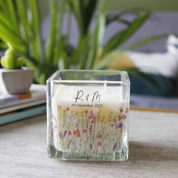 Wildflower Anniversary Square Scented Candle, 4 of 6