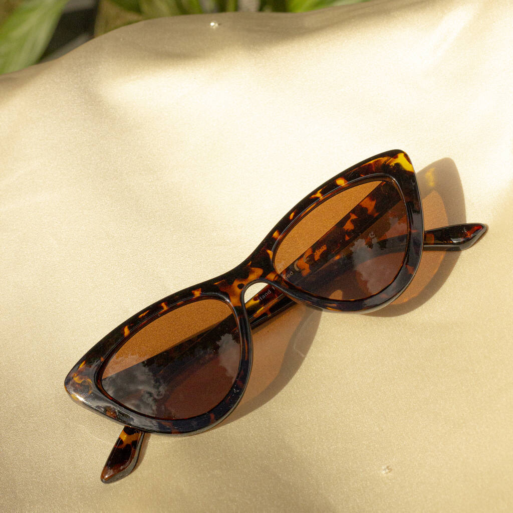 Deep Mini Cat Eye Sunglasses In Tortoise Shell, 1 of 2