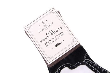Dapper Chap Fill Your Boots Brogue Design Socks, 2 of 4