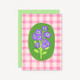 Floral Gingham Card Pink, thumbnail 1 of 2