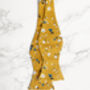 Wedding Handmade 100% Cotton Floral Print Tie In Yellow, thumbnail 4 of 10