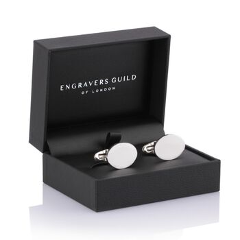 Personalised Cufflinks – Oval | Groom's Party Wedding Gift, 4 of 6