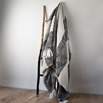 Onita Black And White Warm Soft Blanket, 3 of 10