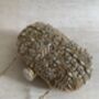 Dark Gold Handcrafted Embroidered Oval Clutch Bag, thumbnail 9 of 10