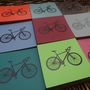 Set Of Four Leather Bicycle Coasters, thumbnail 3 of 5