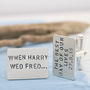 Personalised Cufflinks. Anniversary Gift For Him, thumbnail 6 of 12