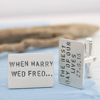 Personalised Cufflinks. Anniversary Gift For Him, 6 of 12