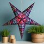Purple Boho Paper Star Decoration, thumbnail 6 of 10
