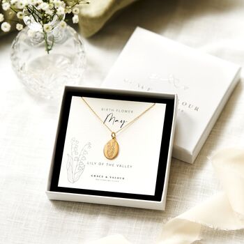 May Lily Of The Valley Birthflower Necklace, 5 of 12